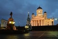 HELSINKI, FINLAND Ã¢â¬â NOVEMBER 25, 2012: Christmas tree at night